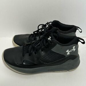 Under Armour Lockdown 5 Basketball Shoes Black/Grey Mens 8.5 Womens 10